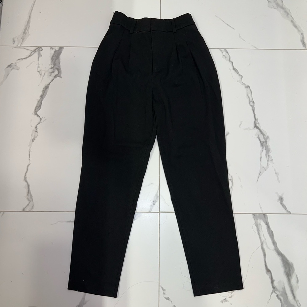 Zara Black High-Waisted Trousers